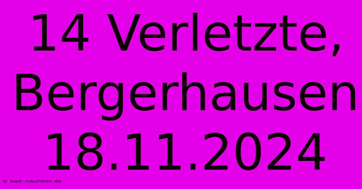 14 Verletzte, Bergerhausen 18.11.2024