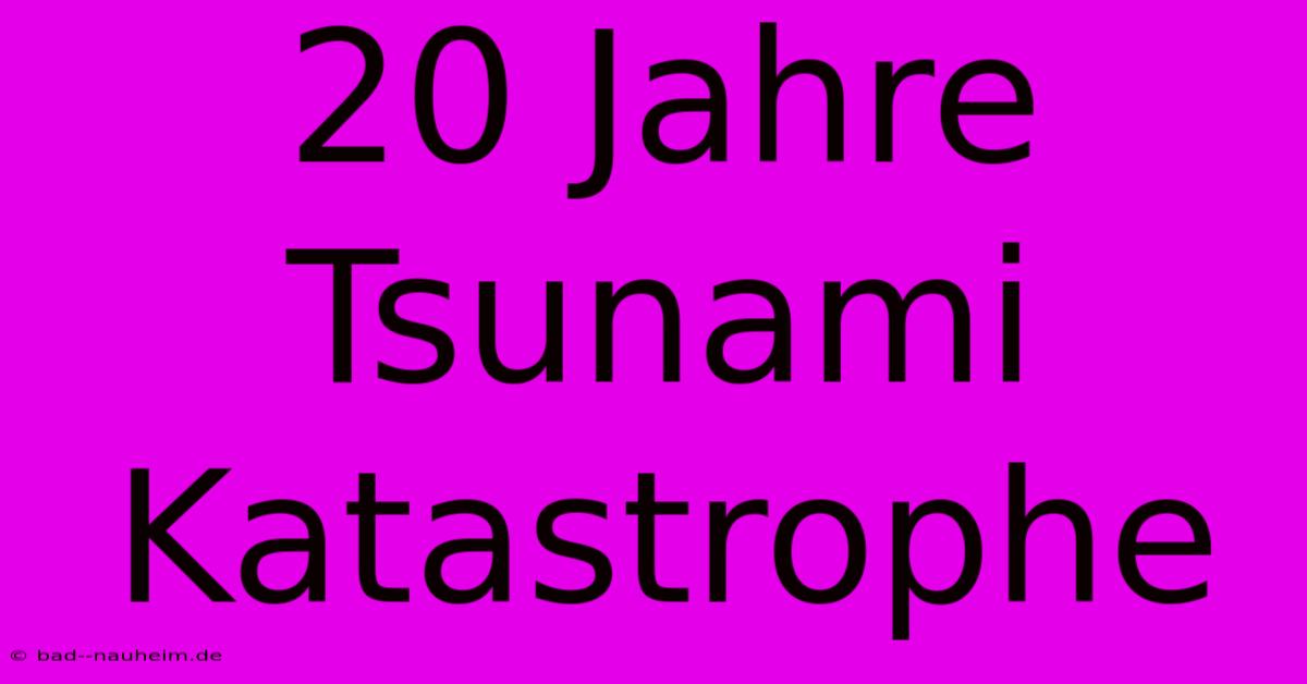 20 Jahre Tsunami Katastrophe