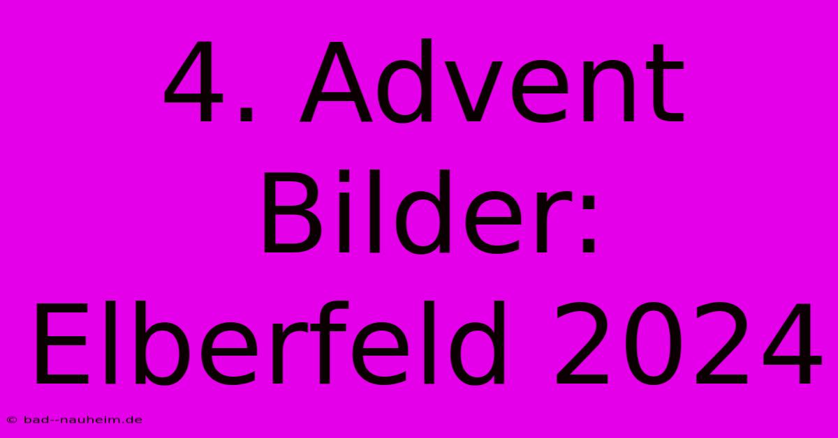 4. Advent Bilder: Elberfeld 2024