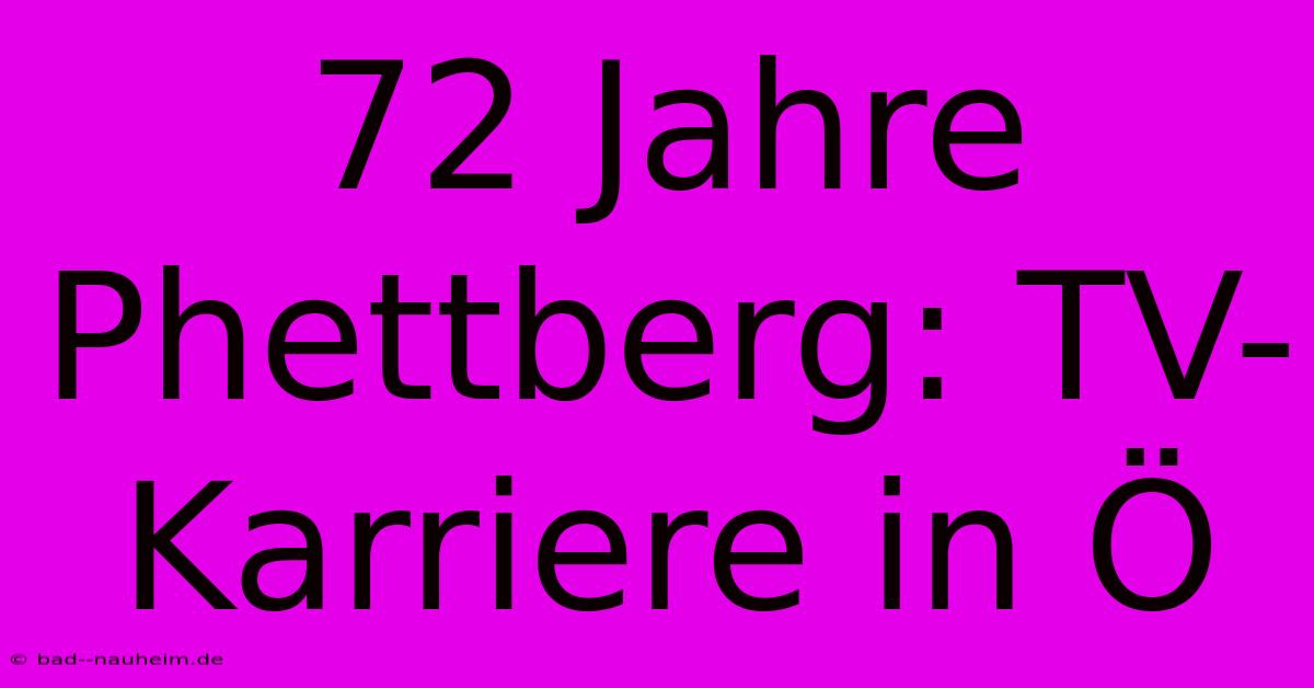 72 Jahre Phettberg: TV-Karriere In Ö