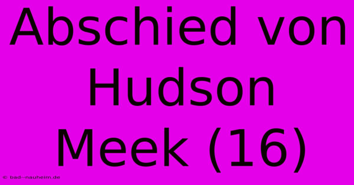 Abschied Von Hudson Meek (16)