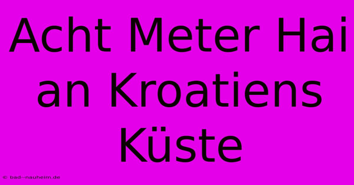 Acht Meter Hai An Kroatiens Küste