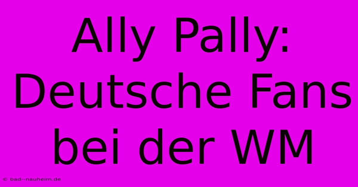 Ally Pally: Deutsche Fans Bei Der WM