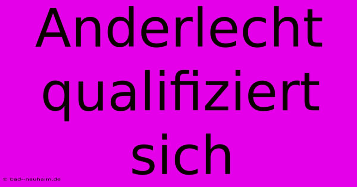 Anderlecht Qualifiziert Sich