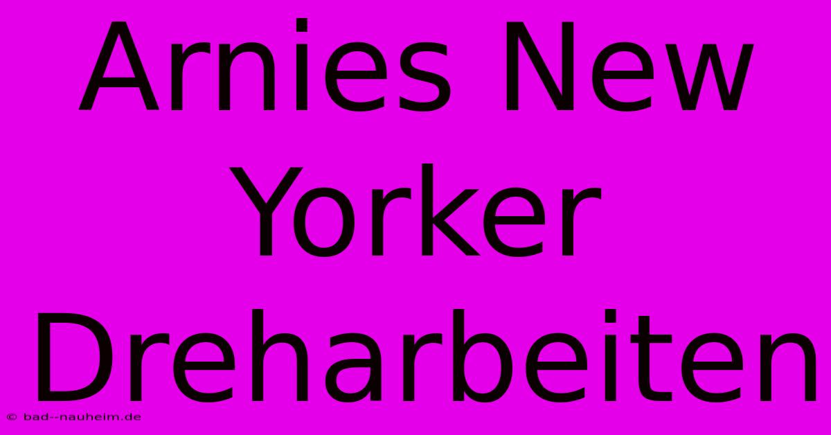 Arnies New Yorker Dreharbeiten