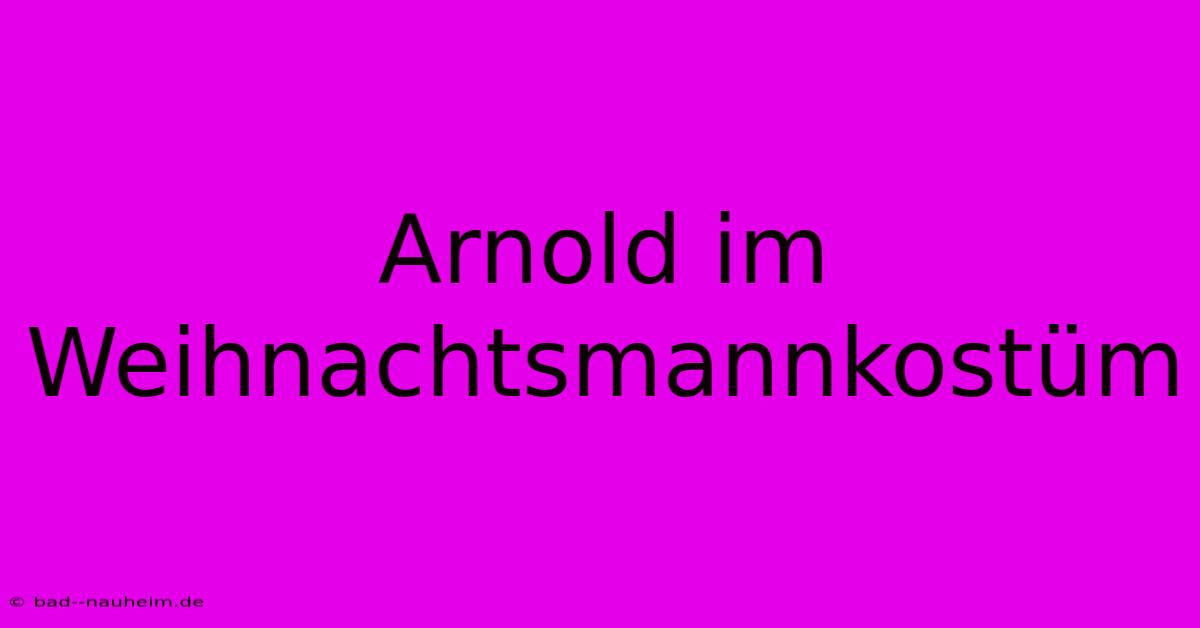 Arnold Im Weihnachtsmannkostüm