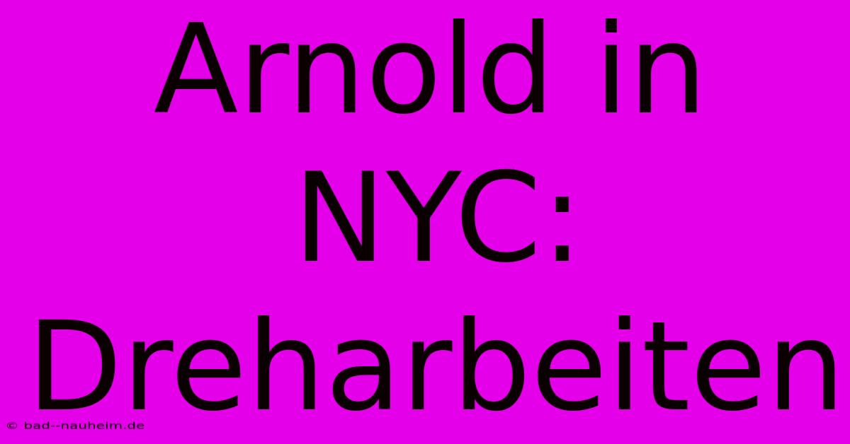 Arnold In NYC: Dreharbeiten