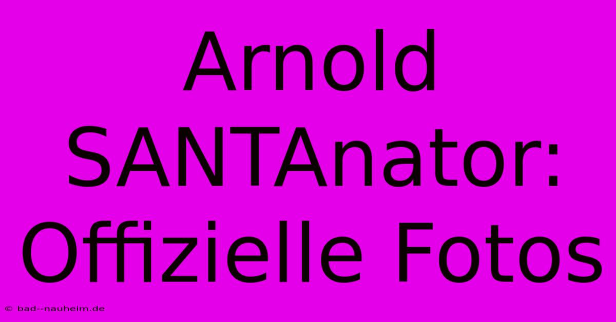 Arnold SANTAnator:  Offizielle Fotos