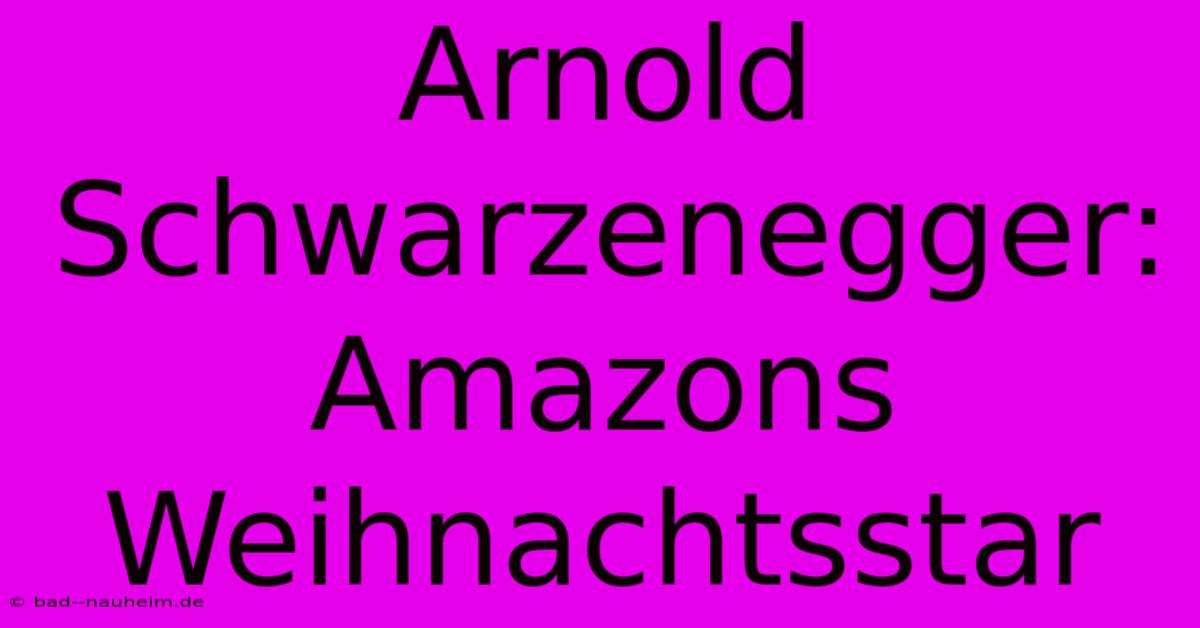 Arnold Schwarzenegger: Amazons Weihnachtsstar