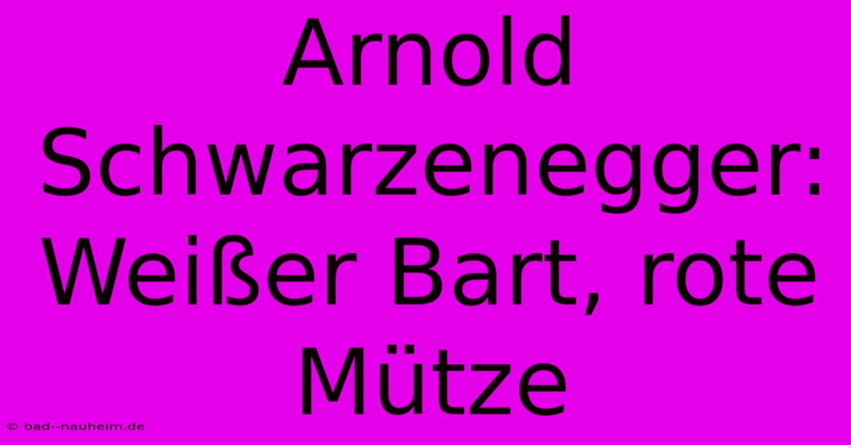 Arnold Schwarzenegger: Weißer Bart, Rote Mütze