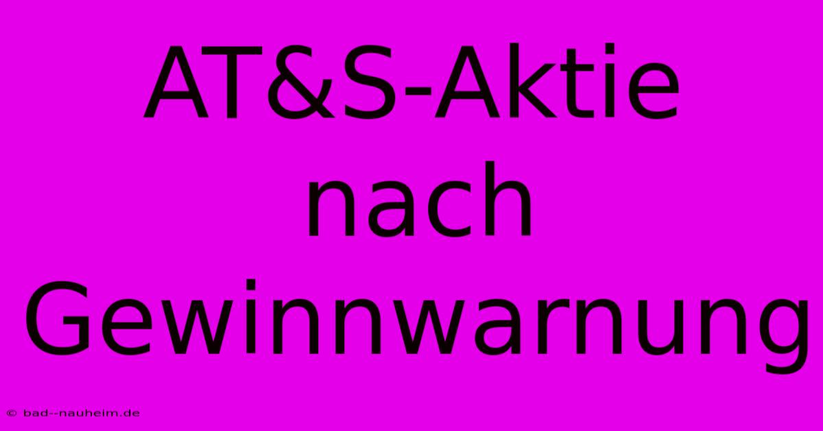 AT&S-Aktie Nach Gewinnwarnung