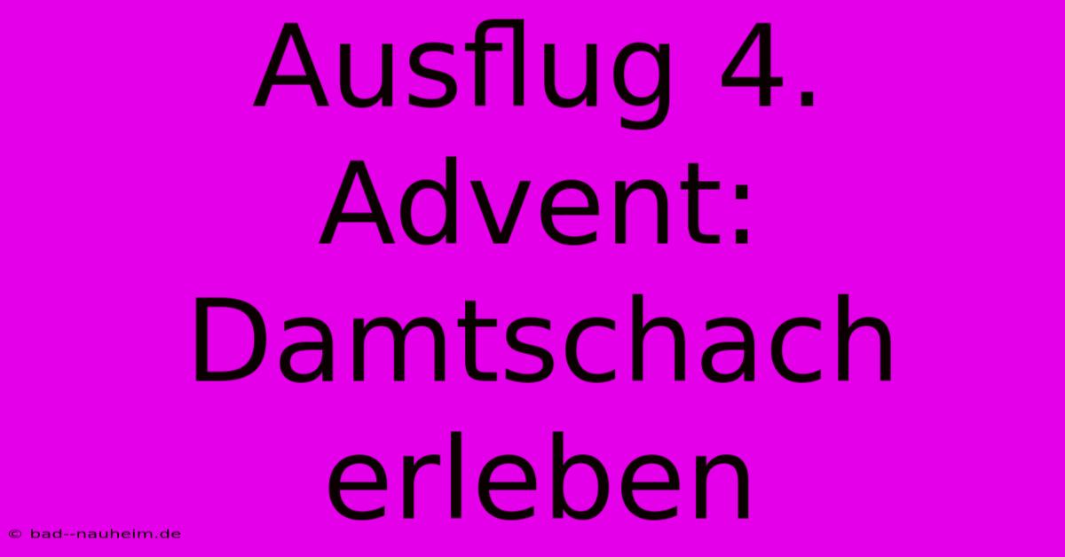 Ausflug 4. Advent: Damtschach Erleben