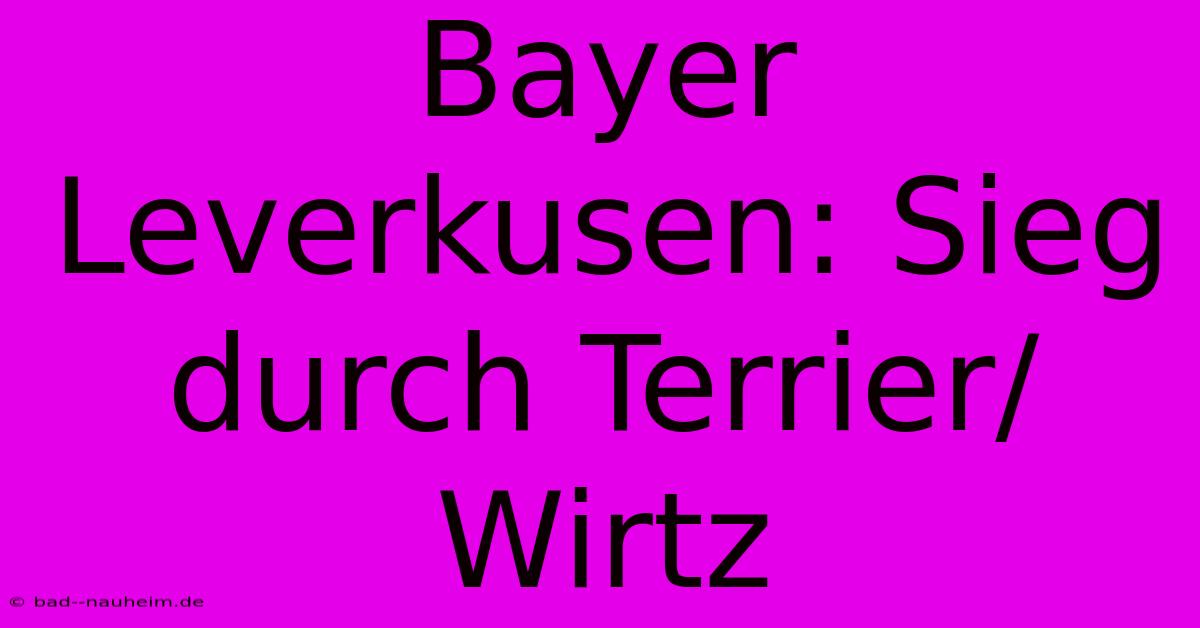 Bayer Leverkusen: Sieg Durch Terrier/Wirtz