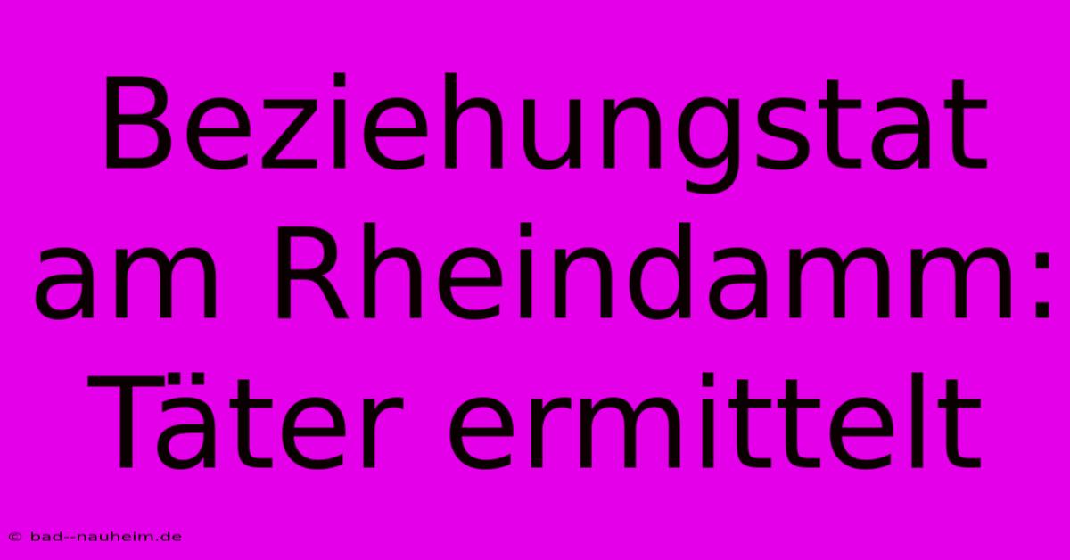 Beziehungstat Am Rheindamm: Täter Ermittelt