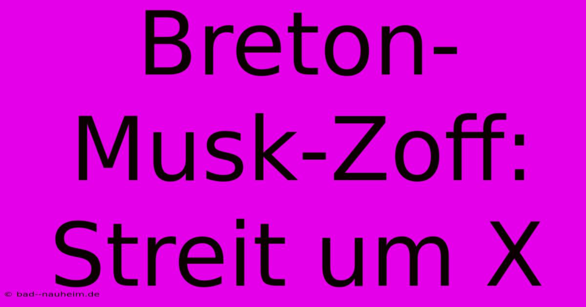 Breton-Musk-Zoff: Streit Um X