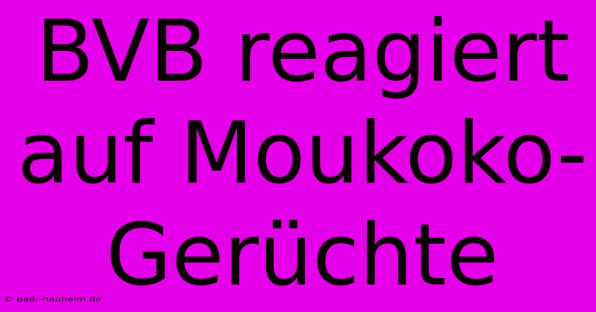 BVB Reagiert Auf Moukoko-Gerüchte