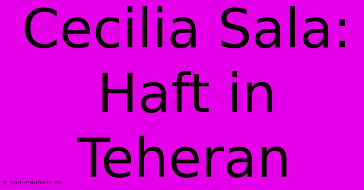 Cecilia Sala: Haft In Teheran