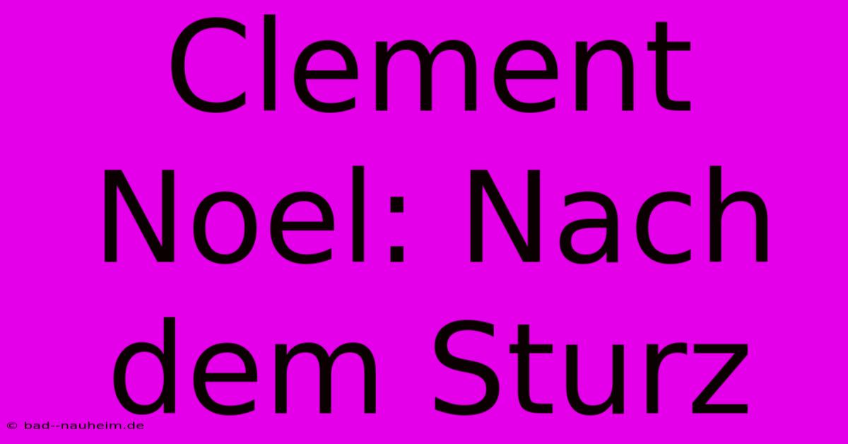 Clement Noel: Nach Dem Sturz