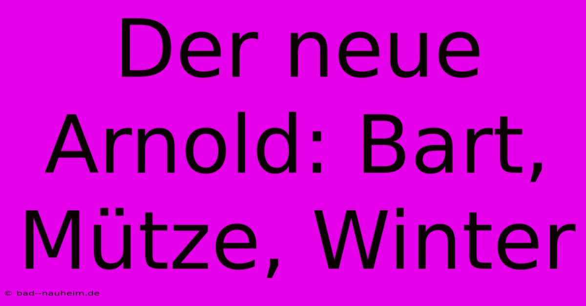 Der Neue Arnold: Bart, Mütze, Winter