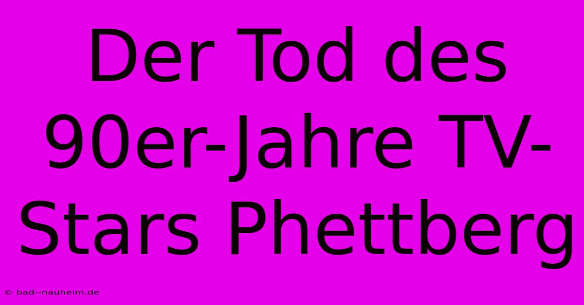 Der Tod Des 90er-Jahre TV-Stars Phettberg