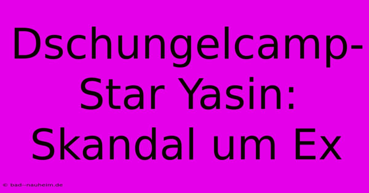 Dschungelcamp-Star Yasin: Skandal Um Ex