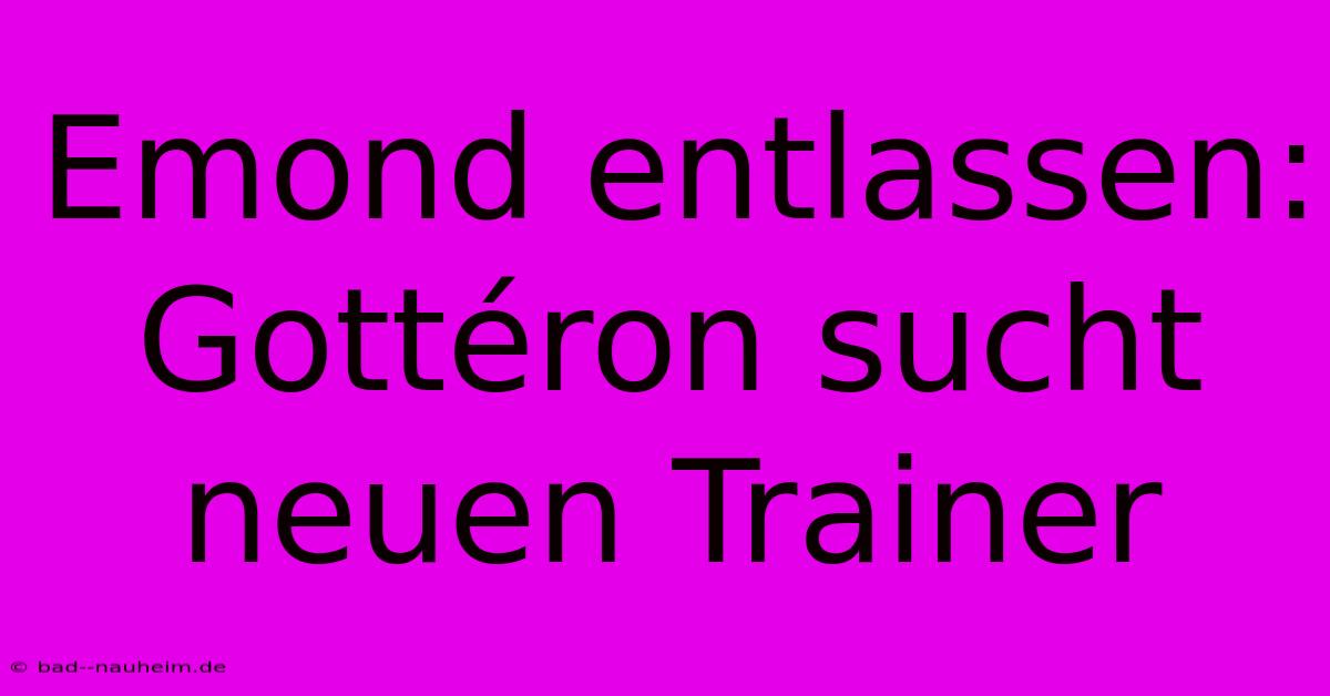 Emond Entlassen: Gottéron Sucht Neuen Trainer