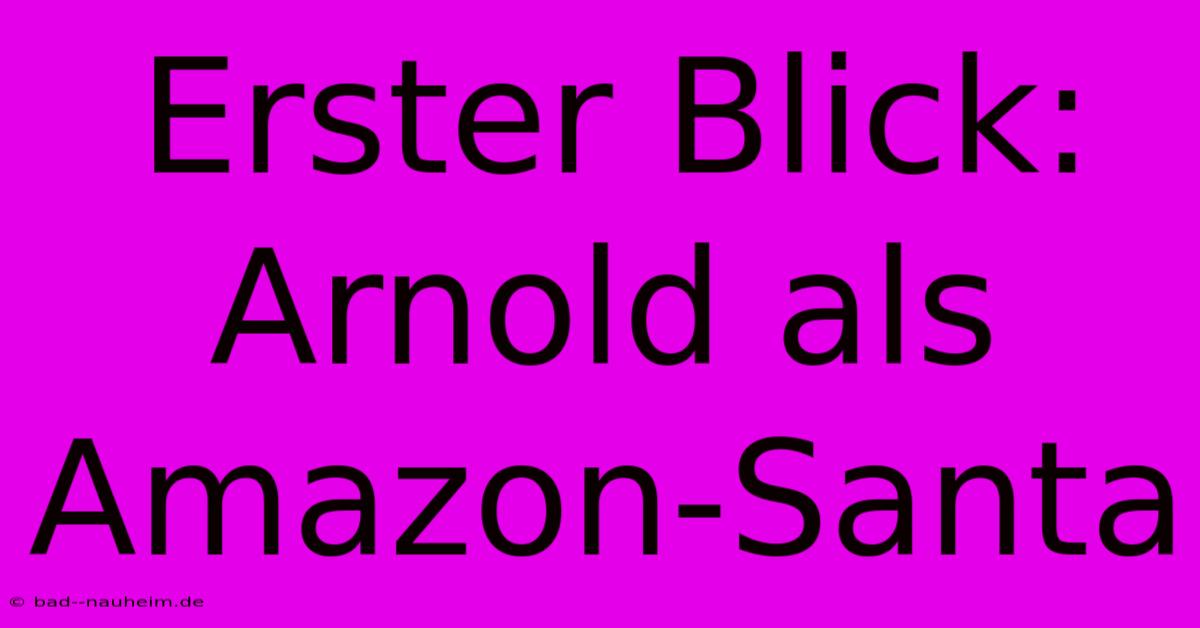 Erster Blick: Arnold Als Amazon-Santa