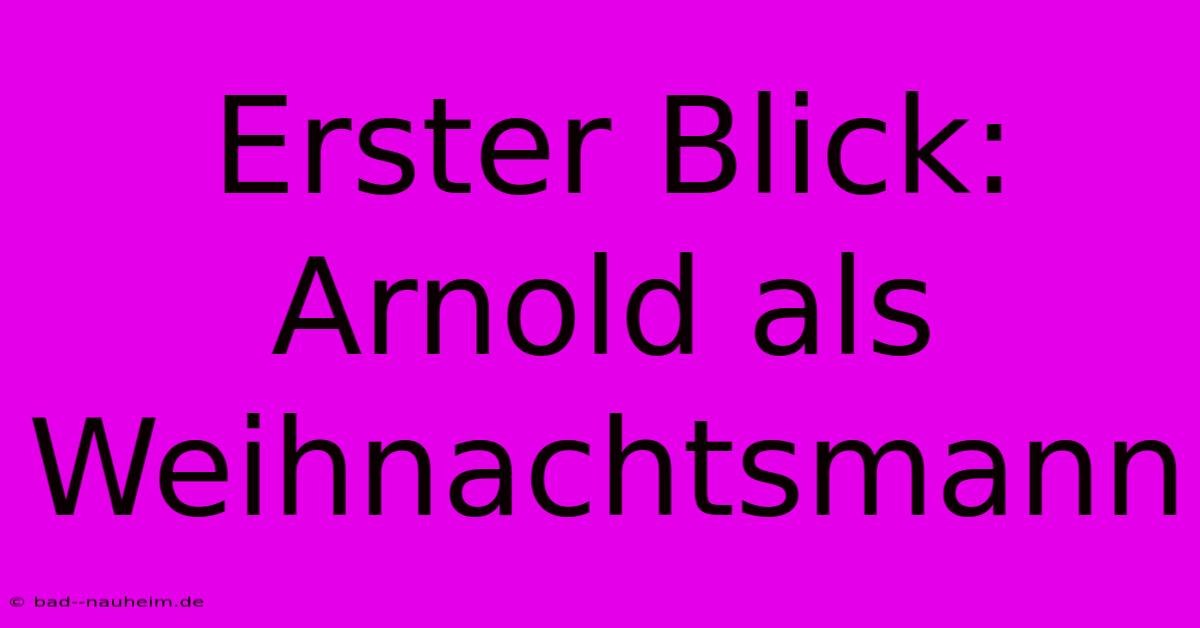 Erster Blick: Arnold Als Weihnachtsmann