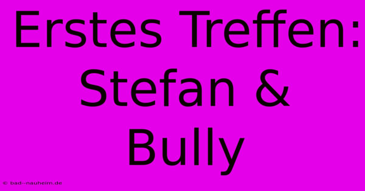 Erstes Treffen: Stefan & Bully