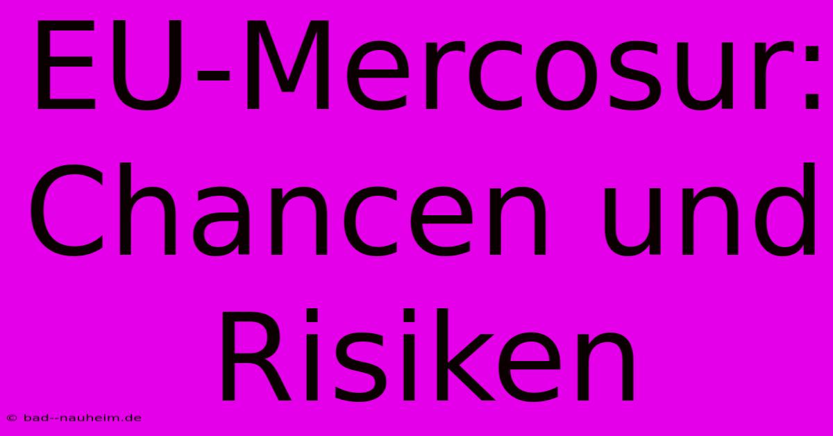 EU-Mercosur: Chancen Und Risiken