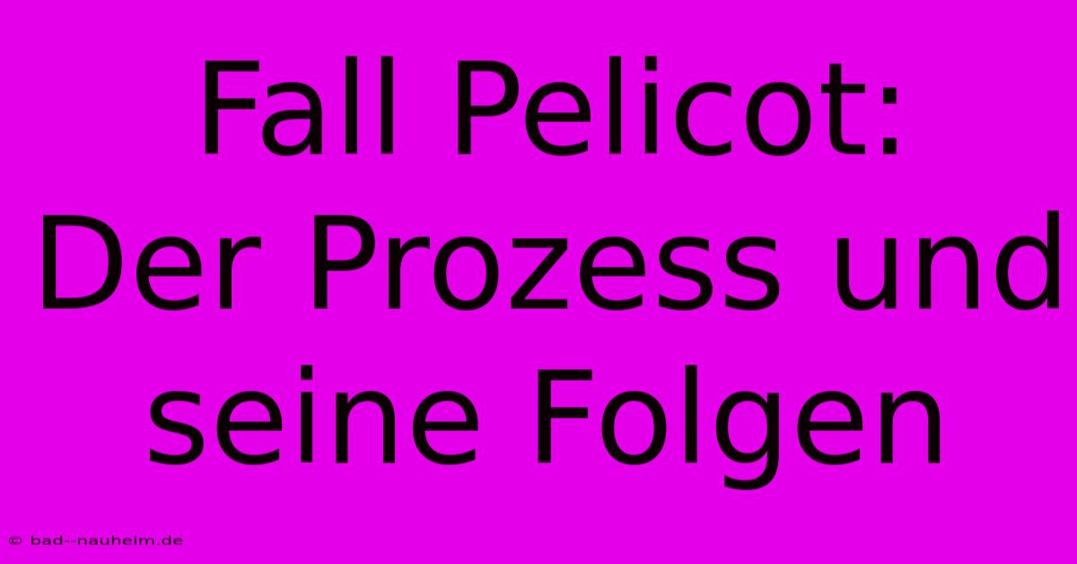 Fall Pelicot:  Der Prozess Und Seine Folgen