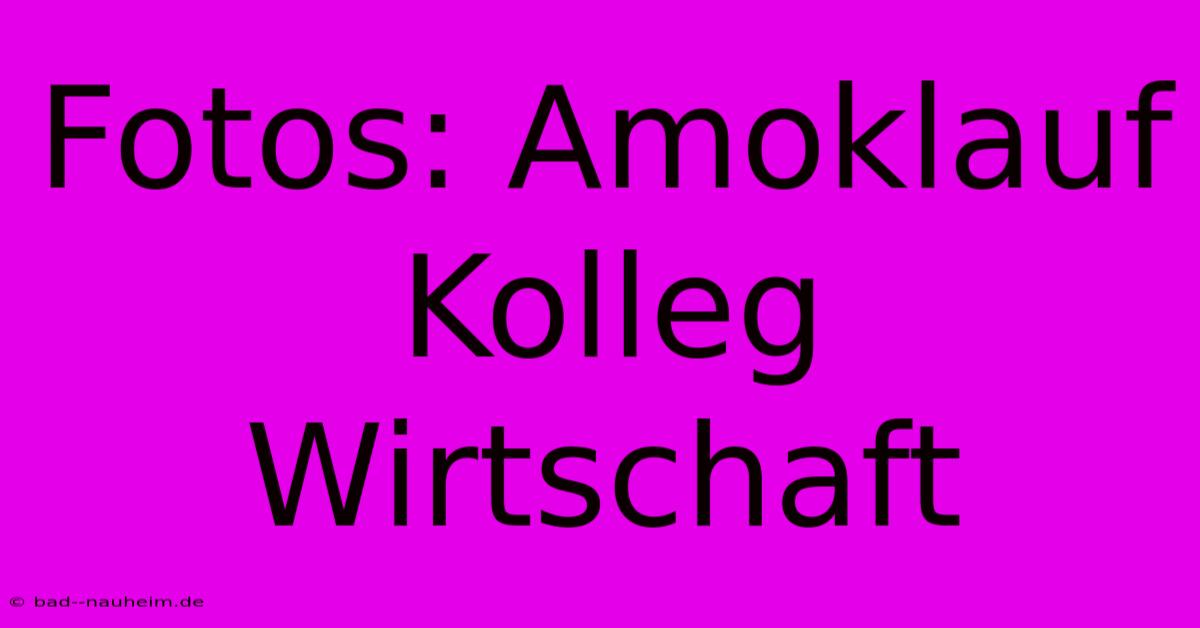 Fotos: Amoklauf Kolleg Wirtschaft