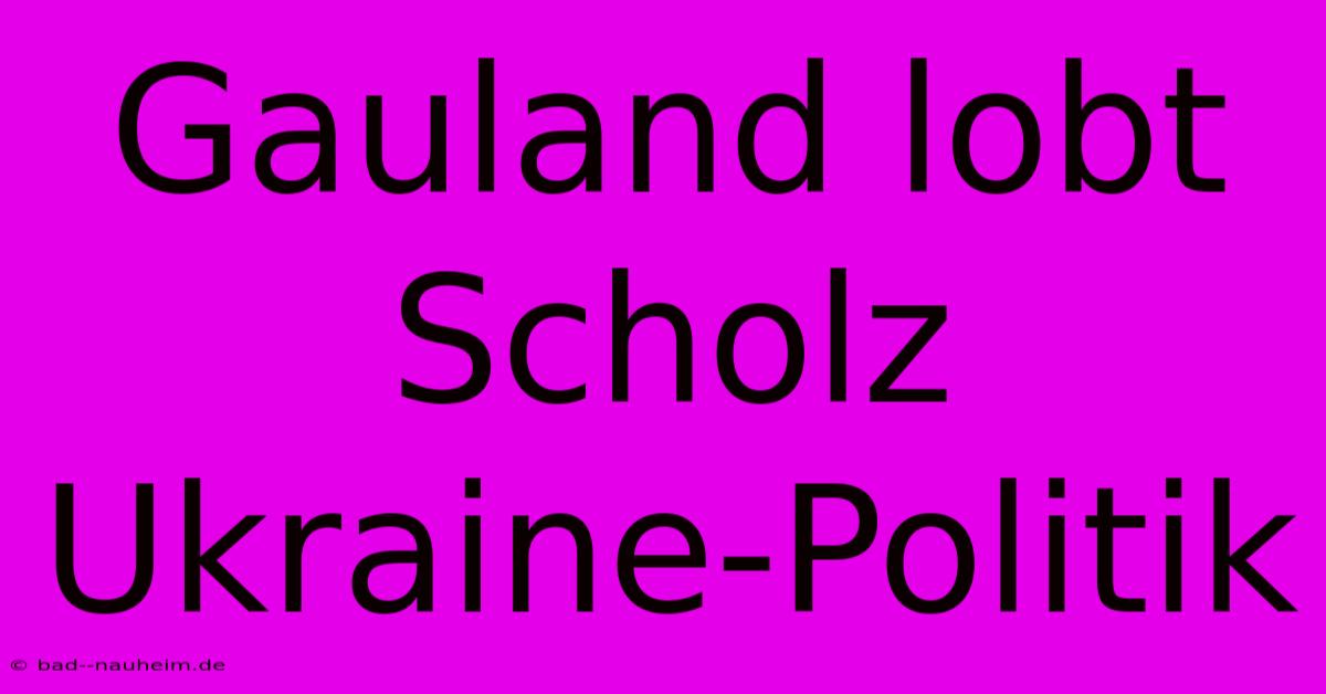 Gauland Lobt Scholz Ukraine-Politik