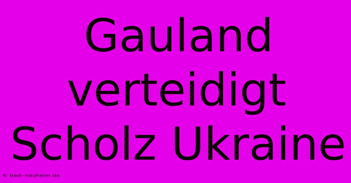 Gauland Verteidigt Scholz Ukraine