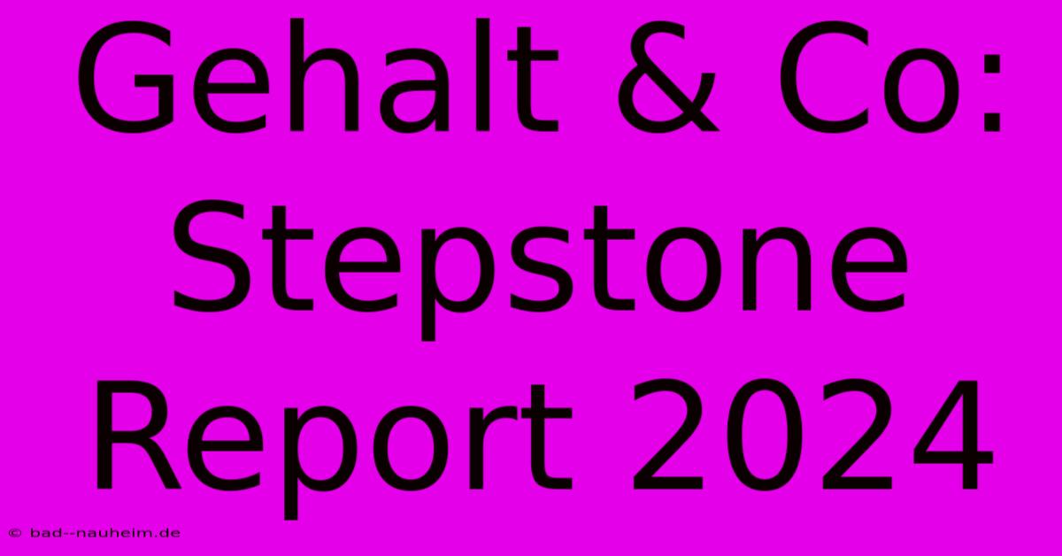 Gehalt & Co: Stepstone Report 2024