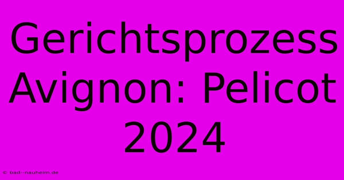 Gerichtsprozess Avignon: Pelicot 2024