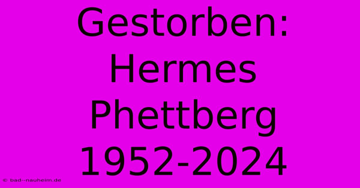 Gestorben: Hermes Phettberg 1952-2024