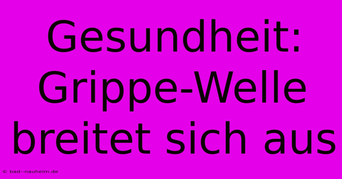 Gesundheit:  Grippe-Welle Breitet Sich Aus