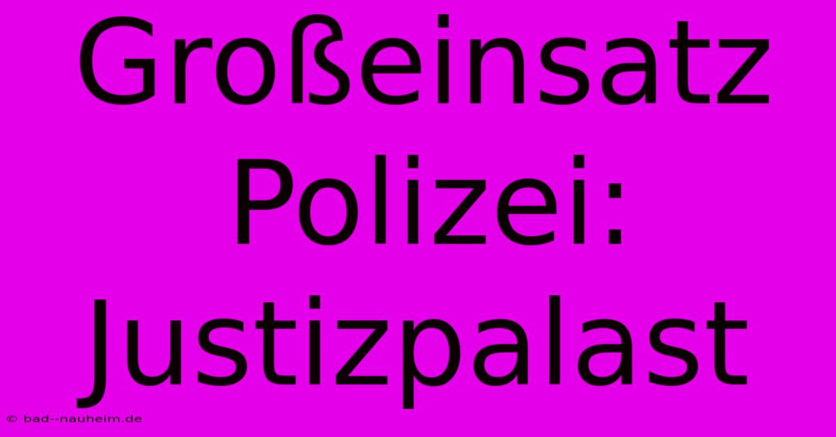 Großeinsatz Polizei: Justizpalast