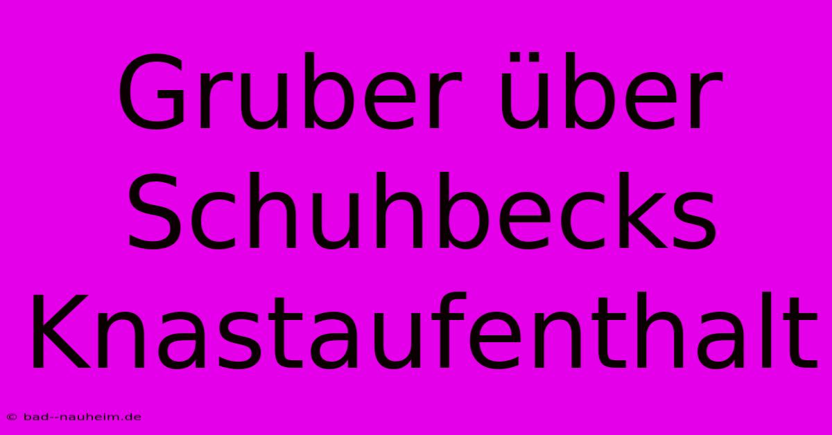 Gruber Über Schuhbecks Knastaufenthalt