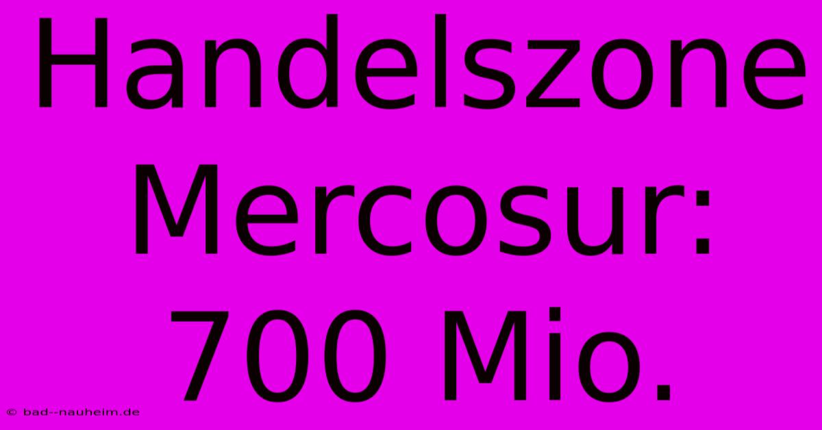 Handelszone Mercosur: 700 Mio.