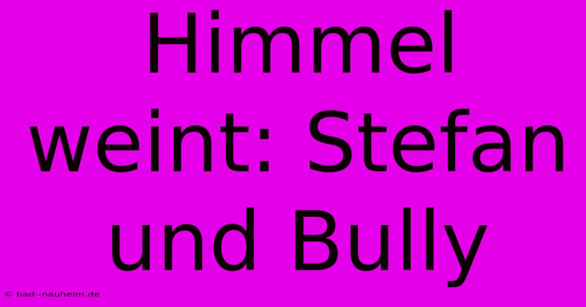 Himmel Weint: Stefan Und Bully