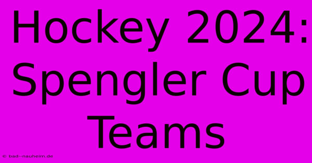 Hockey 2024: Spengler Cup Teams