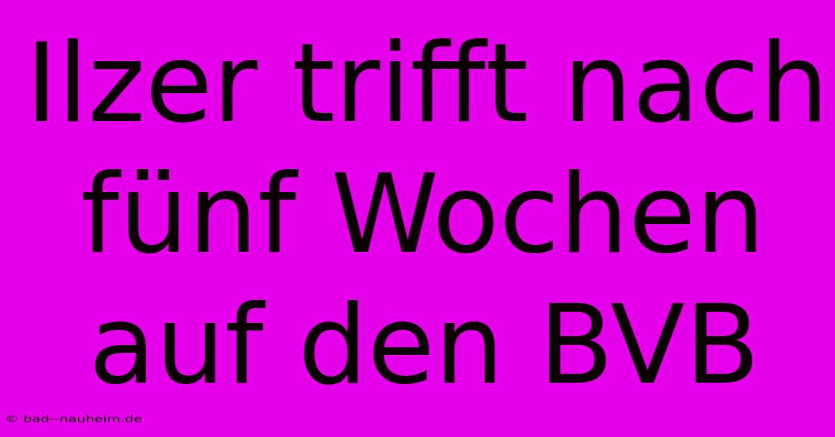 Ilzer Trifft Nach Fünf Wochen Auf Den BVB