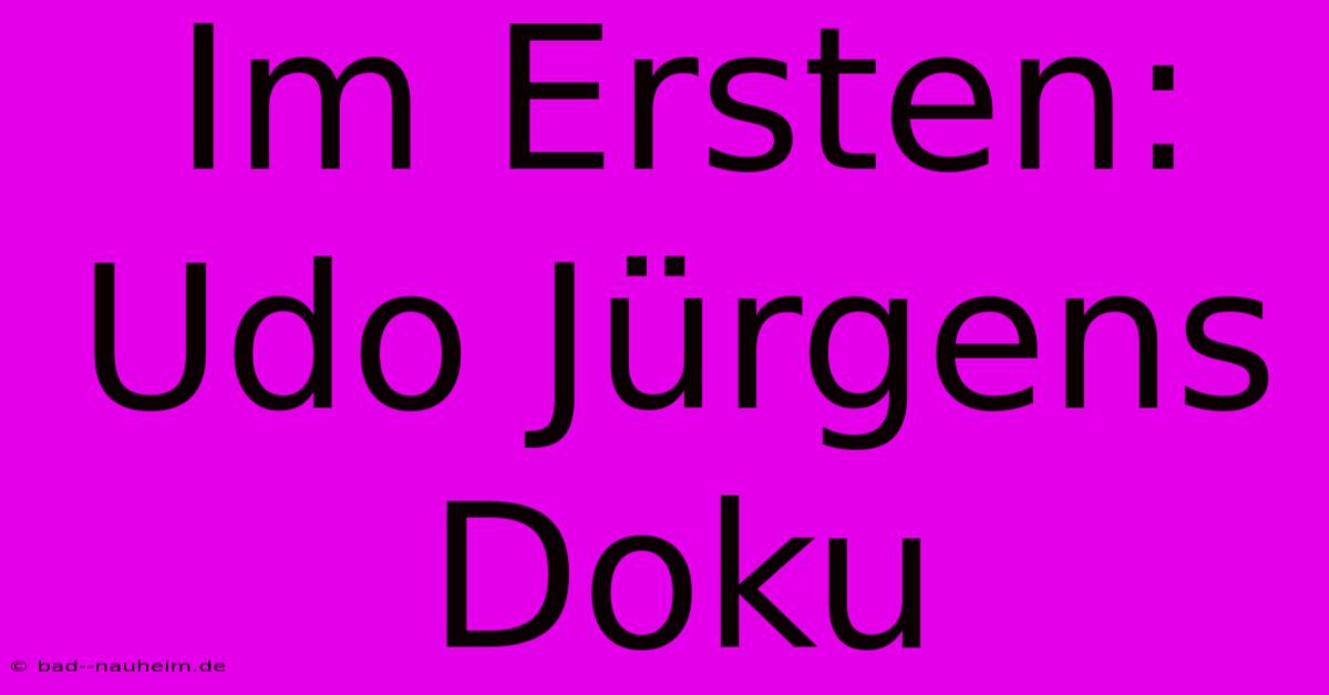 Im Ersten: Udo Jürgens Doku