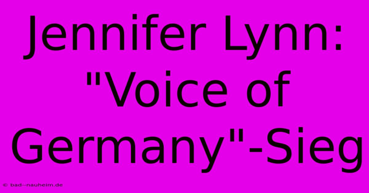 Jennifer Lynn: 