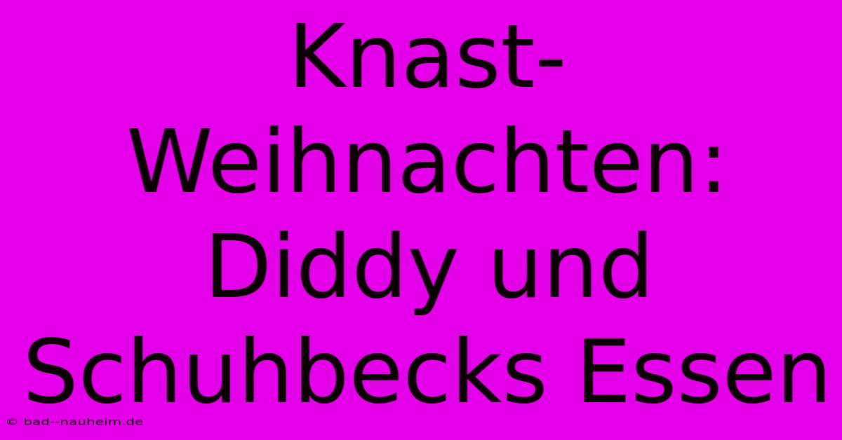 Knast-Weihnachten: Diddy Und Schuhbecks Essen