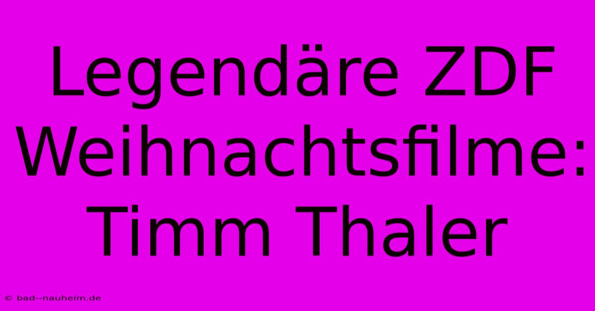 Legendäre ZDF Weihnachtsfilme: Timm Thaler