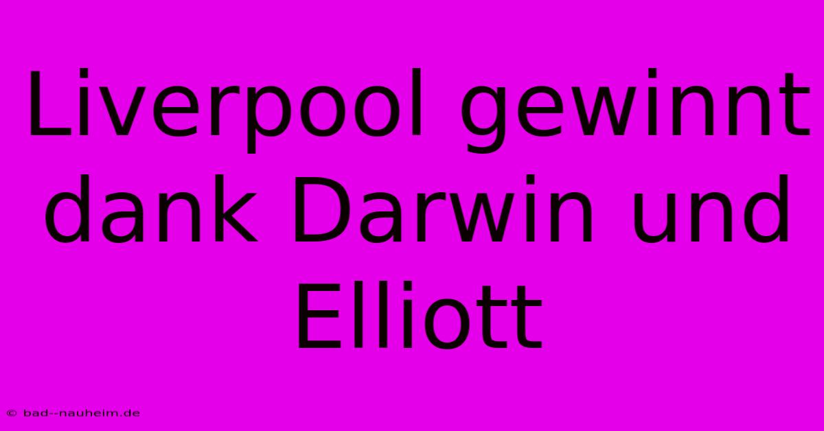 Liverpool Gewinnt Dank Darwin Und Elliott