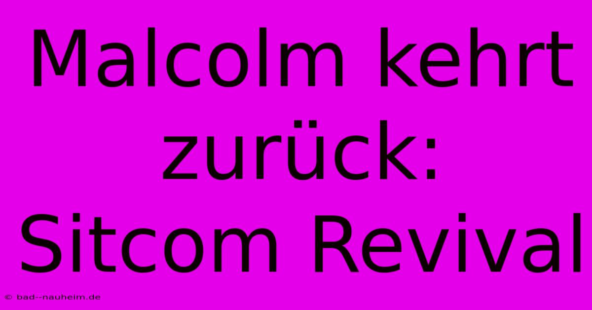 Malcolm Kehrt Zurück: Sitcom Revival